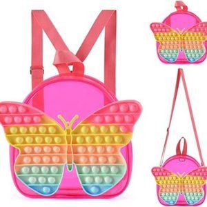 Butterfly Pop Fidget Backpack – Coverts to Crossbody. Kid Stress Reliever Child